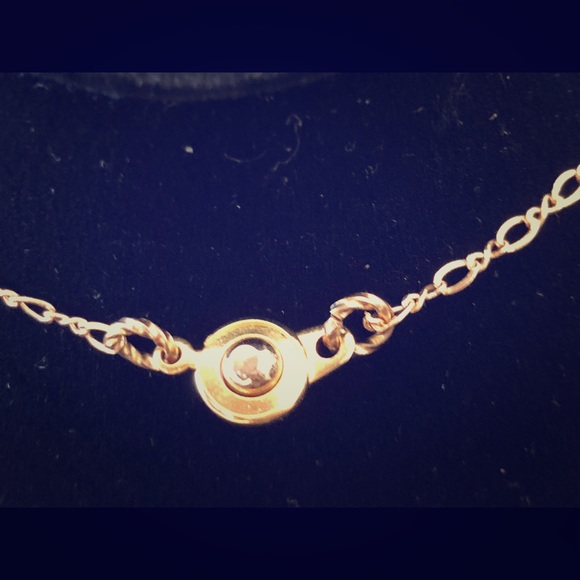 Cobalt and bright gold set: necklace and earrings - Picture 4 of 6